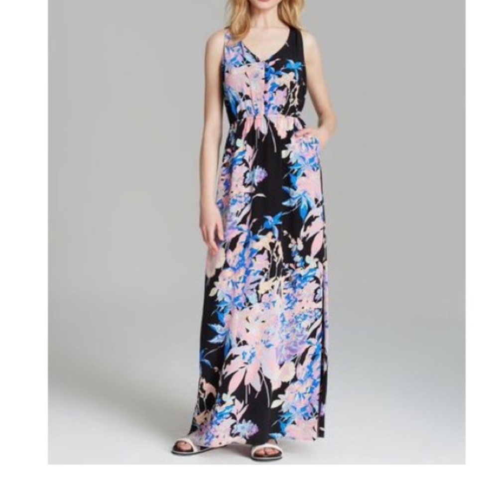 Yumi Kim Molly Floral Racer Cut-out Strappy Back Maxi dress size M